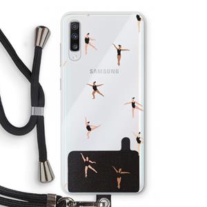 CaseCompany Dancing #1: Samsung Galaxy A70 Transparant Hoesje met koord