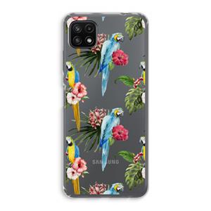 CaseCompany Kleurrijke papegaaien: Samsung Galaxy A22 5G Transparant Hoesje