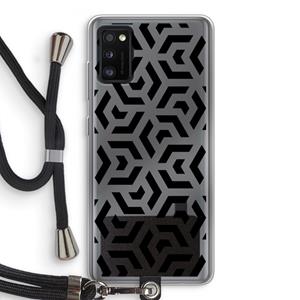 CaseCompany Crazy pattern: Samsung Galaxy A41 Transparant Hoesje met koord