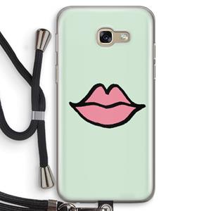 CaseCompany Kusje: Samsung Galaxy A5 (2017) Transparant Hoesje met koord