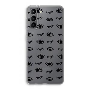 CaseCompany Eye pattern #2: Samsung Galaxy S21 Transparant Hoesje