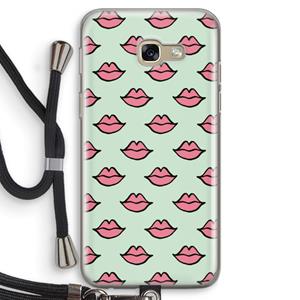 CaseCompany Lipjes: Samsung Galaxy A5 (2017) Transparant Hoesje met koord