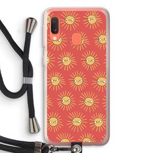 CaseCompany Zon: Samsung Galaxy A20e Transparant Hoesje met koord