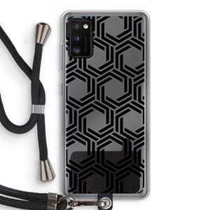 CaseCompany Geometrisch patroon: Samsung Galaxy A41 Transparant Hoesje met koord