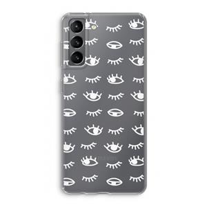 CaseCompany Eye pattern #3: Samsung Galaxy S21 Transparant Hoesje