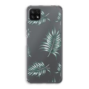 CaseCompany Simple leaves: Samsung Galaxy A22 5G Transparant Hoesje