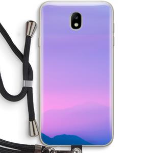 CaseCompany Sunset pastel: Samsung Galaxy J7 (2017) Transparant Hoesje met koord