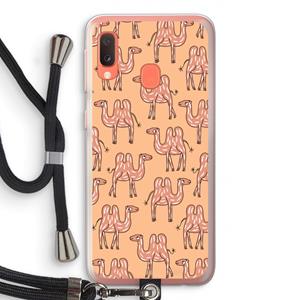 CaseCompany Kameel: Samsung Galaxy A20e Transparant Hoesje met koord