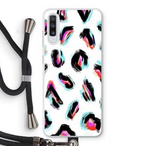 CaseCompany Cheetah color: Samsung Galaxy A70 Transparant Hoesje met koord