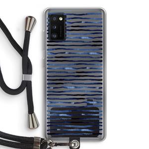 CaseCompany Verrassende lijnen: Samsung Galaxy A41 Transparant Hoesje met koord