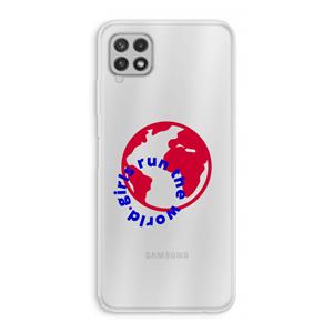 CaseCompany Run The World: Samsung Galaxy A22 4G Transparant Hoesje