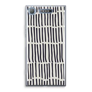 CaseCompany Moroccan stripes: Sony Xperia XZ1 Transparant Hoesje
