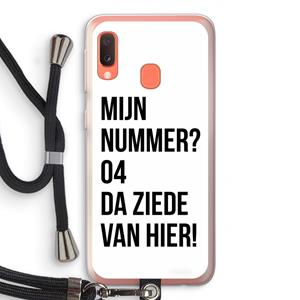 CaseCompany Da ziede van hier: Samsung Galaxy A20e Transparant Hoesje met koord