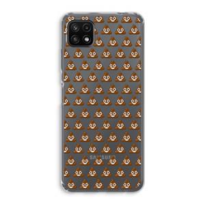 CaseCompany Poop emoji: Samsung Galaxy A22 5G Transparant Hoesje