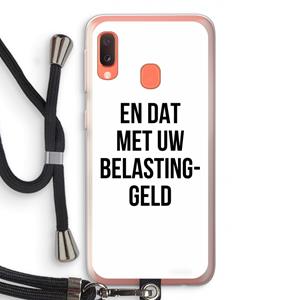 CaseCompany Belastinggeld: Samsung Galaxy A20e Transparant Hoesje met koord