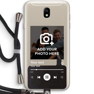 CaseCompany Music Player: Samsung Galaxy J7 (2017) Transparant Hoesje met koord