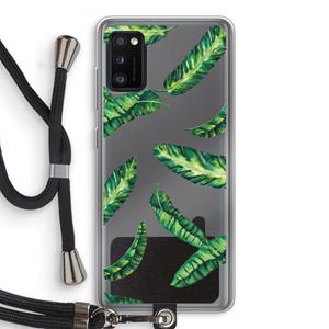 CaseCompany Lange bladeren: Samsung Galaxy A41 Transparant Hoesje met koord