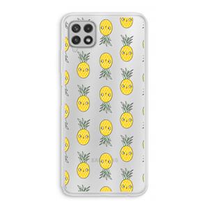 CaseCompany Ananas: Samsung Galaxy A22 4G Transparant Hoesje