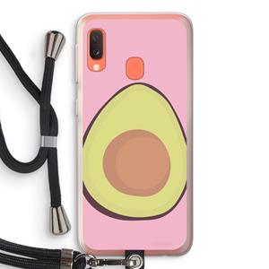 CaseCompany Avocado: Samsung Galaxy A20e Transparant Hoesje met koord