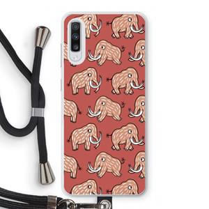 CaseCompany Mammoet: Samsung Galaxy A70 Transparant Hoesje met koord