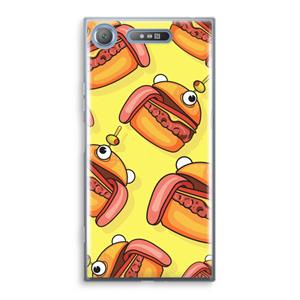 CaseCompany Hamburger: Sony Xperia XZ1 Transparant Hoesje