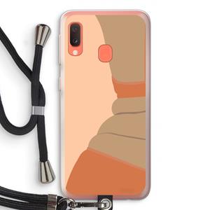 CaseCompany Bikini: Samsung Galaxy A20e Transparant Hoesje met koord