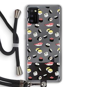 CaseCompany Sushi time: Samsung Galaxy A41 Transparant Hoesje met koord