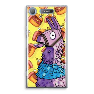 CaseCompany Loot Burger: Sony Xperia XZ1 Transparant Hoesje