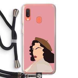 CaseCompany Confidence: Samsung Galaxy A20e Transparant Hoesje met koord
