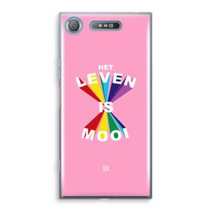CaseCompany Het Leven Is Mooi: Sony Xperia XZ1 Transparant Hoesje