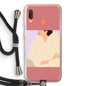 CaseCompany Cosy: Samsung Galaxy A20e Transparant Hoesje met koord