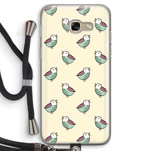CaseCompany Vogeltjes: Samsung Galaxy A5 (2017) Transparant Hoesje met koord