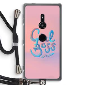 CaseCompany Girl boss: Sony Xperia XZ2 Transparant Hoesje met koord