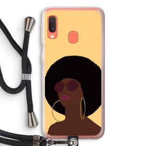 CaseCompany Golden hour: Samsung Galaxy A20e Transparant Hoesje met koord
