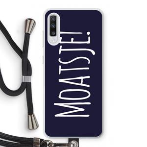 CaseCompany Moatsje!: Samsung Galaxy A70 Transparant Hoesje met koord