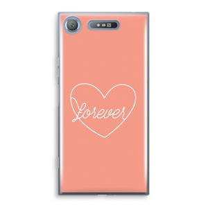 CaseCompany Forever heart: Sony Xperia XZ1 Transparant Hoesje