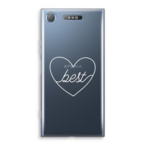 CaseCompany Best heart pastel: Sony Xperia XZ1 Transparant Hoesje