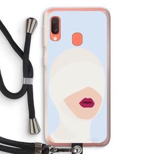 CaseCompany Incognito: Samsung Galaxy A20e Transparant Hoesje met koord