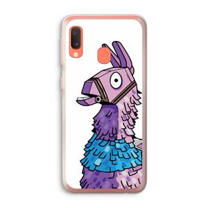 CaseCompany Lama: Samsung Galaxy A20e Transparant Hoesje