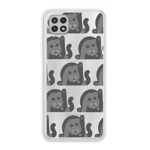 CaseCompany Cats: Samsung Galaxy A22 4G Transparant Hoesje
