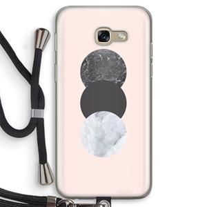 CaseCompany Marmeren cirkels: Samsung Galaxy A5 (2017) Transparant Hoesje met koord