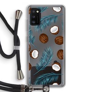 CaseCompany Kokosnoot roze: Samsung Galaxy A41 Transparant Hoesje met koord