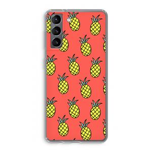 CaseCompany Ananas: Samsung Galaxy S21 Transparant Hoesje