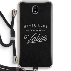 CaseCompany Never lose your value: Samsung Galaxy J7 (2017) Transparant Hoesje met koord