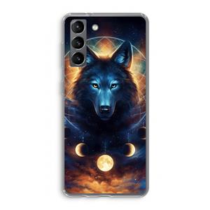 CaseCompany Wolf Dreamcatcher: Samsung Galaxy S21 Transparant Hoesje