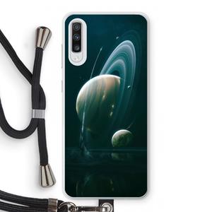 CaseCompany Mercurius: Samsung Galaxy A70 Transparant Hoesje met koord