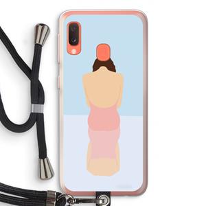 CaseCompany Mirror: Samsung Galaxy A20e Transparant Hoesje met koord