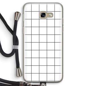 CaseCompany Rooster: Samsung Galaxy A5 (2017) Transparant Hoesje met koord