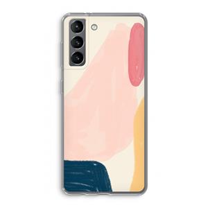 CaseCompany Saturday Flow: Samsung Galaxy S21 Transparant Hoesje
