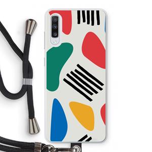 CaseCompany Illustratieve pop 1: Samsung Galaxy A70 Transparant Hoesje met koord